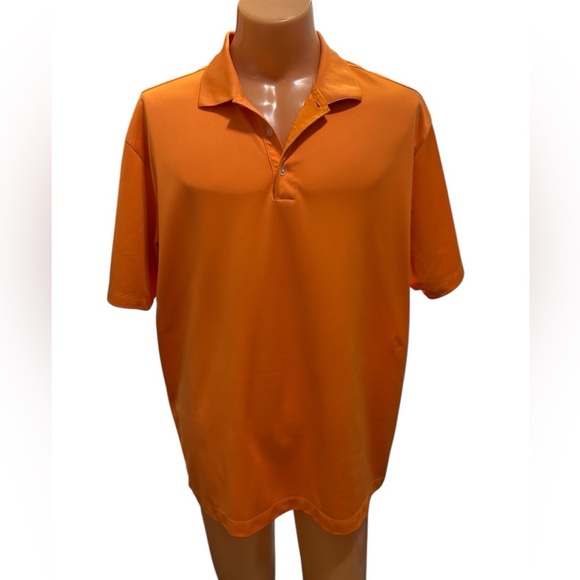 Nike Golf Fit Dry Men’s Short Sleeve Polo Shirt Sz XL  Orange Embroidered Swoosh - Picture 1 of 11